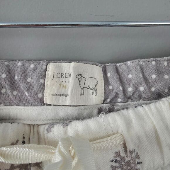 J. Crew Flannel Snowflake Pajama Bottoms. Large. Winter Holiday Lounge Gift - Picture 5 of 5